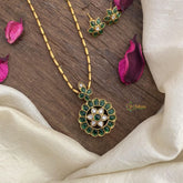 Vriksham Single Green Stone Pendant Chain-G15638